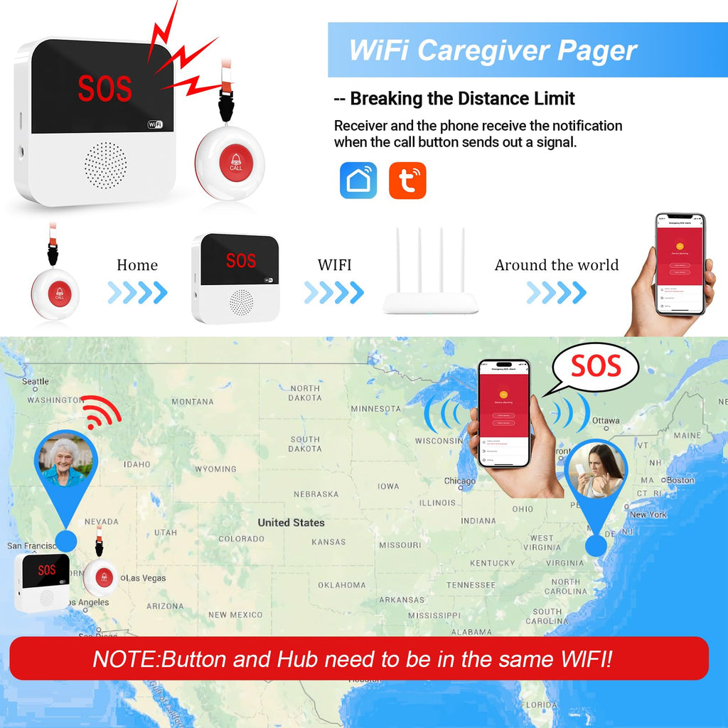 Smart WiFi Caregiver Pager: Enhancing Emergency Response with Modern Technology
