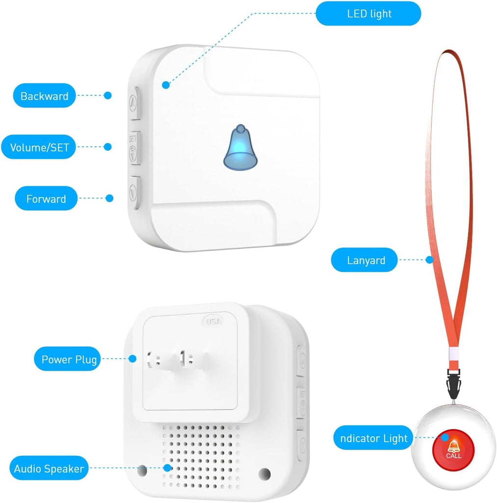 Stay Connected and Safe: The Ultimate Wireless Caregiver Pager System by Daytech