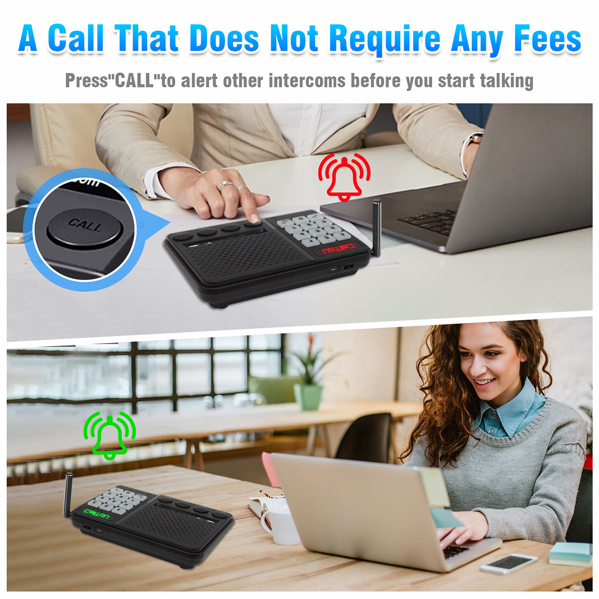 CallToU No Network 1500M Range 2 way call Walkie-talkie Experience Seamless Communication Across Your Home and Office