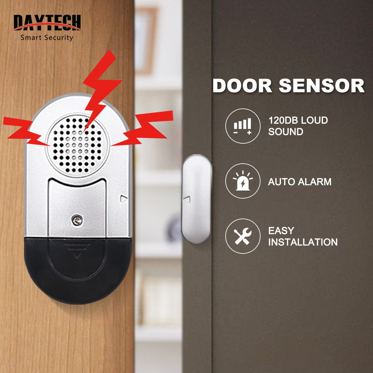 Daytech Wireless Door and Window Alarms: Protecting Kids and Elderly with 120DB Anti-Theft Security
