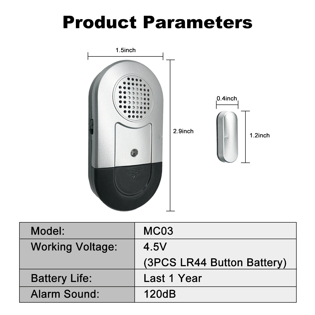 Daytech Wireless Door and Window Alarms: Protecting Kids and Elderly with 120DB Anti-Theft Security