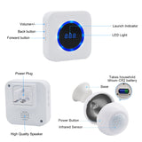 DAYTECH Alarme de détection de mouvement sans fil pour intérieur/soignant pour personnes âgées/alarme d'entrée de mouvement/alarme de mouvement pour la maison 1 capteur de mouvement à batterie + 1 récepteur enfichable
