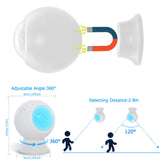DAYTECH Alarme de détection de mouvement sans fil pour intérieur/soignant pour personnes âgées/alarme d'entrée de mouvement/alarme de mouvement pour la maison 1 capteur de mouvement à batterie + 1 récepteur enfichable