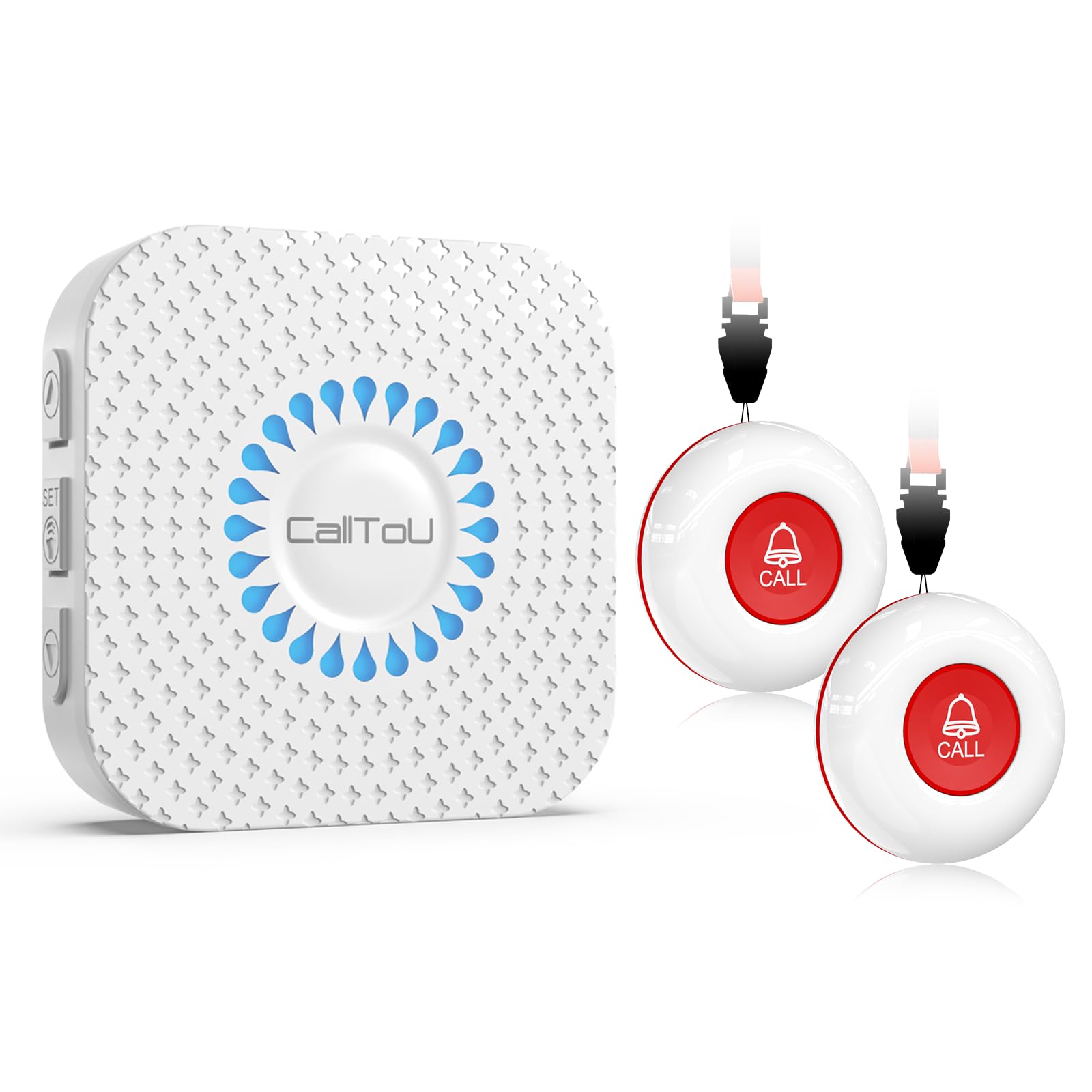CallToU Caregiver Pager: Wireless Call Button & Vibration Pager for Elderly and Disabled Patients 的副本 CallToU