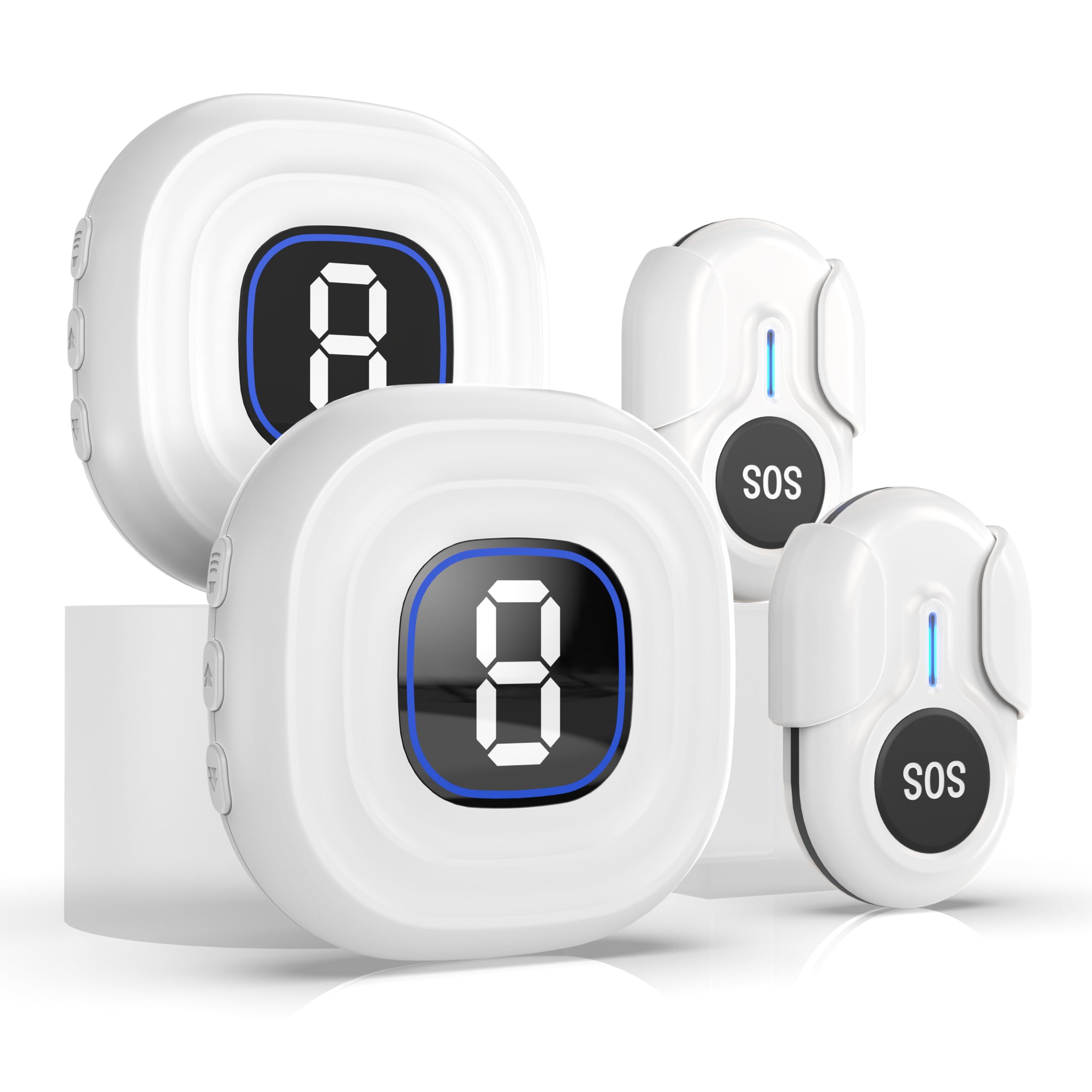 CallToU Caregiver Pager, 12min Ultra-Long Ringtone Wireless Call Buttons for Elderly Monitoring, Call Bell for Patients/Elderly/Disabled CallToU