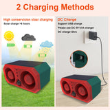 Alarma con sensor de movimiento solar Daytech: 13 sonidos grabables, altavoces duales de 130 dB para seguridad en exteriores