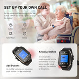 Ensure elderly safety with CallToU's 1000+ft range nurse alert button system. IP67 waterproof smart watch and 2 SOS panic buttons included(复制) CallToU