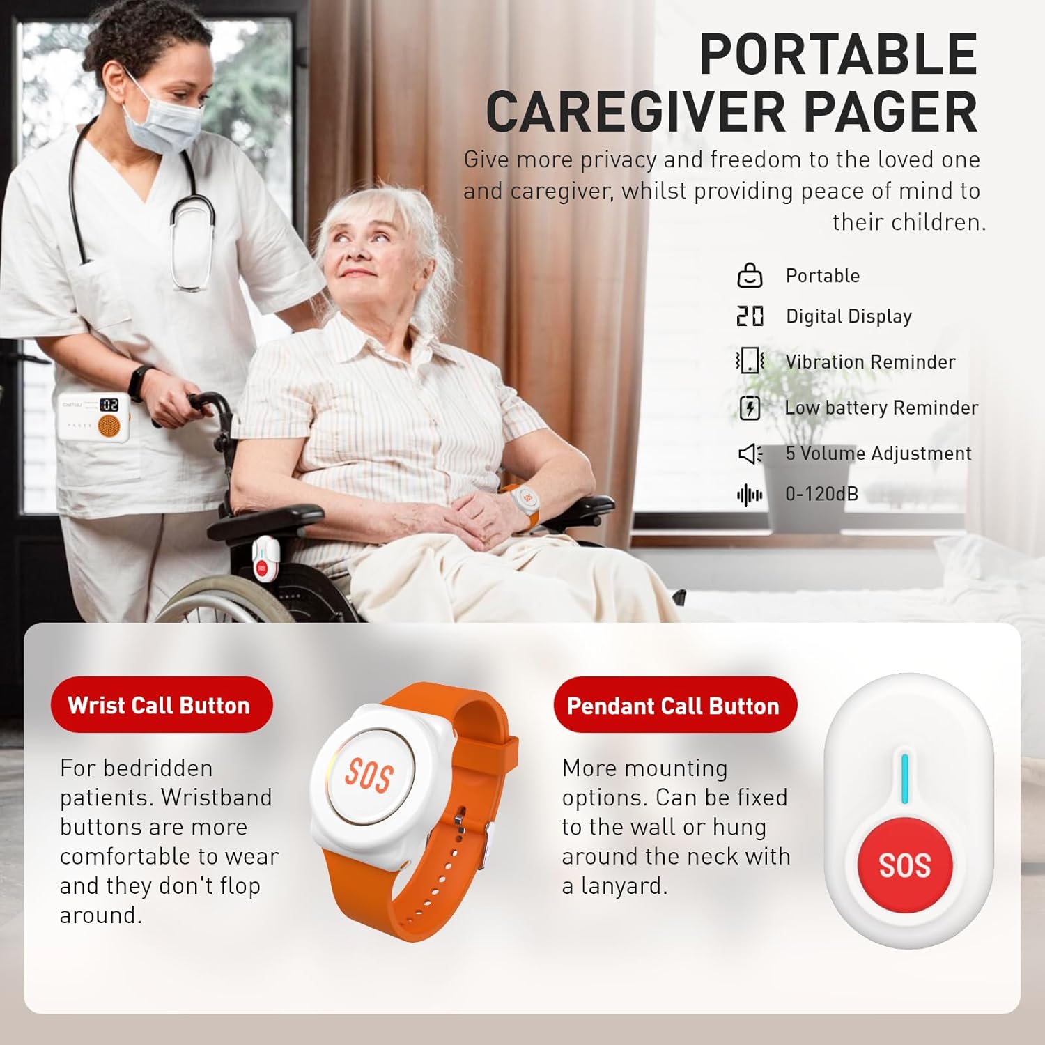 CallToU IP66 Waterproof Watch Button for Elderly Care Need to be used with a receiver(副本) CallTou