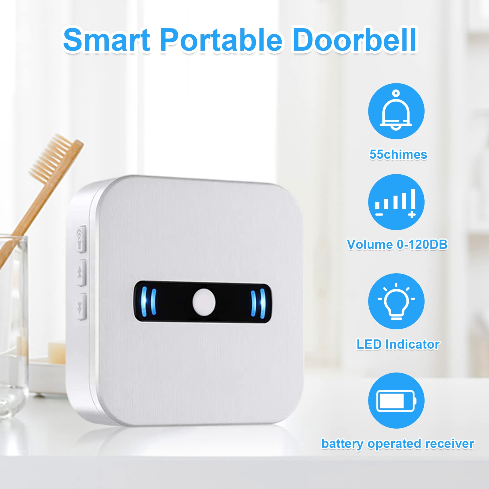 CallToU Waterproof Push Button 1000+ Feet Classroom Home Office Business Store 的副本 CallToU