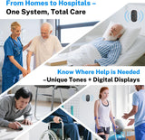 Wireless Emergency Call Button System - 500 Ft Range Caregiver Pager with LED Display, 10 Waterproof Alert Buttons & 1 Receiver for Elderly, Patients, Disabled at Home, Hospital, Clinic CallToU