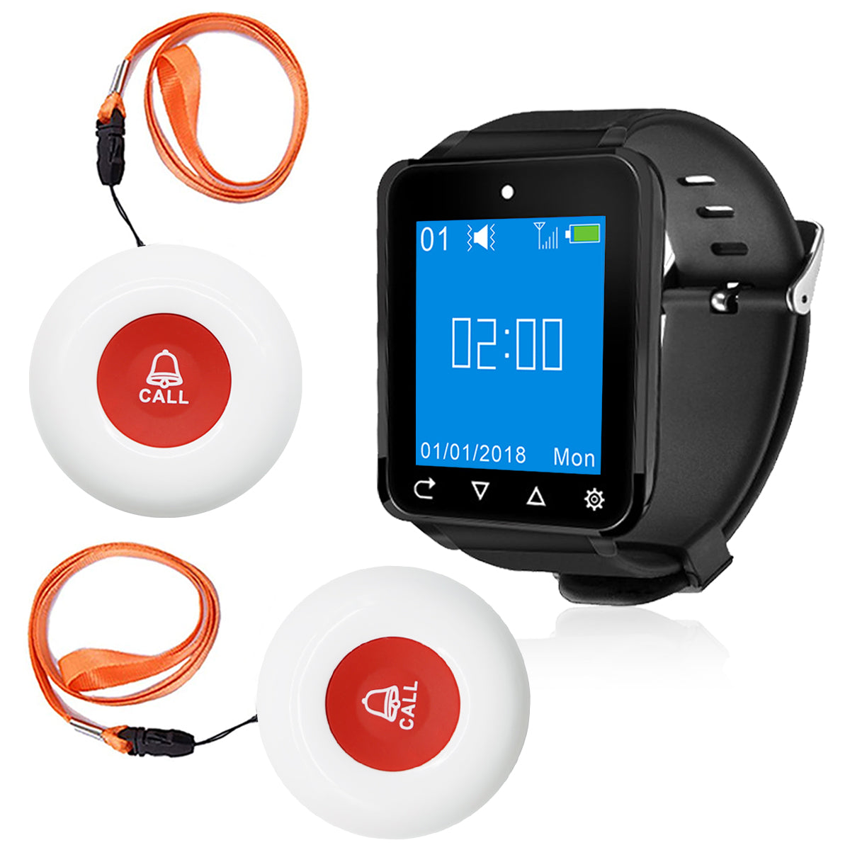 Revolucione el cuidado de las personas mayores con el sistema de localizador inalámbrico Daytech para cuidadores, reloj resistente al agua IP66: potencia la independencia y la tranquilidad de las personas mayores.