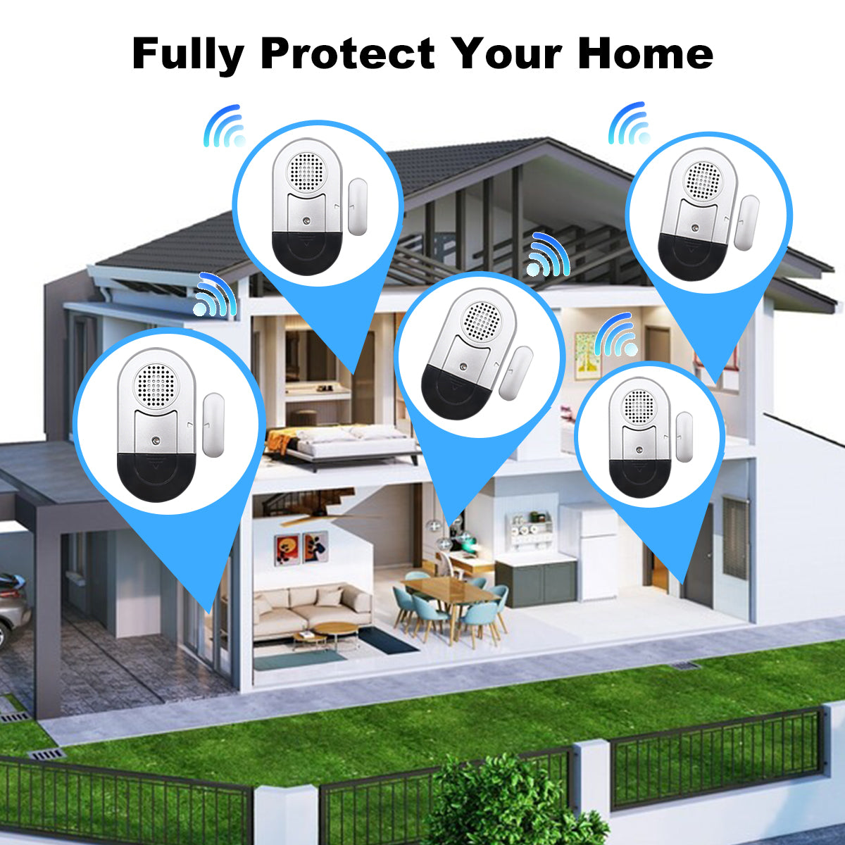 Daytech Wireless Door and Window Alarms: Protecting Kids and Elderly with 120DB Anti-Theft Security