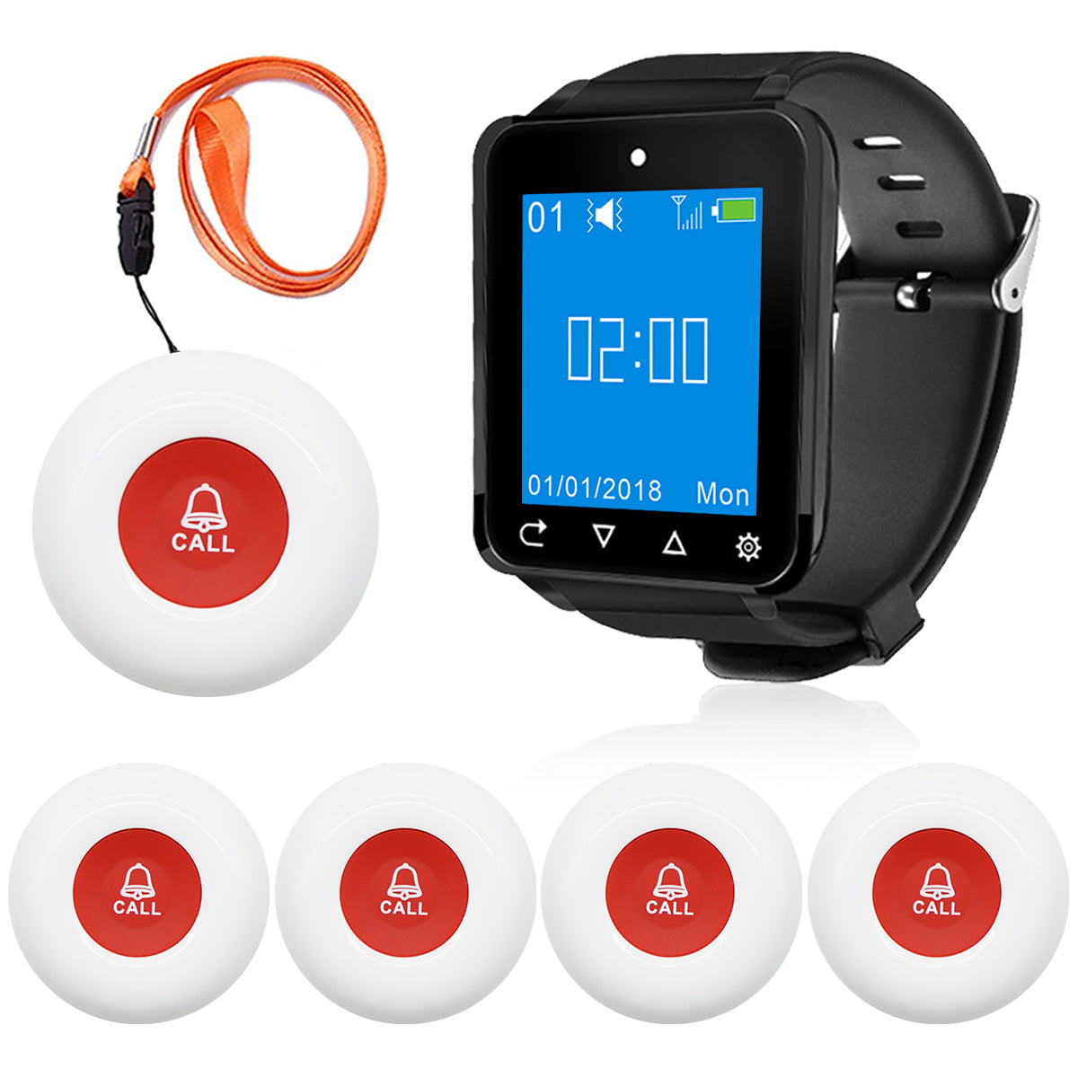 Revolucione el cuidado de las personas mayores con el sistema de localizador inalámbrico Daytech para cuidadores, reloj resistente al agua IP66: potencia la independencia y la tranquilidad de las personas mayores.