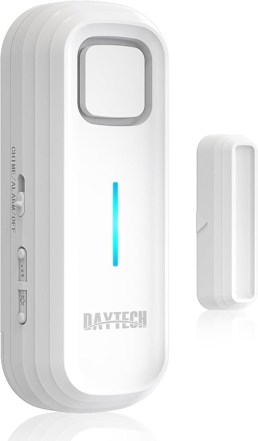 DAYTECH Freezer Door Alarm with Delay 1/2/3/4 mins When Left Open Window Chime Close Doors Reminder Refrigerator Door Alarm 0 to 120 dB for Fridge Home Store Office 2 Sets White
