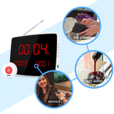 Revolucione su servicio con el sistema de llamada para restaurantes Daytech: buscapersonas con alcance de 500 m, 1 pantalla y 5 botones de llamada, perfecto para restaurantes, cafeterías, hospitales y residencias de ancianos.
