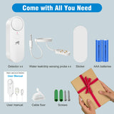 Daytech Stop costly leaks fast! This 100dB water sensor detects drips, floods & seepage. Easy setup with 6.5ft cable. Ideal for home, basement & appliances.