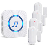 Daytech Secure your home or business with this long-range wireless door alarm. 55 chimes, 5 volume levels, and LED alerts ensure you never miss a visitor or intruder!