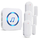 Daytech Secure your home or business with this long-range wireless door alarm. 55 chimes, 5 volume levels, and LED alerts ensure you never miss a visitor or intruder!