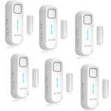 DAYTECH Freezer Door Alarm with Delay 1/2/3/4 mins When Left Open Window Chime Close Doors Reminder Refrigerator Door Alarm 0 to 120 dB for Fridge Home Store Office 2 Sets White