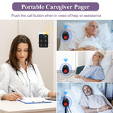 Daytech Wireless Caregiver Monitors Pager Call Button for Elderly Nurse Call System Call Bell with LED Number Display 500+ft