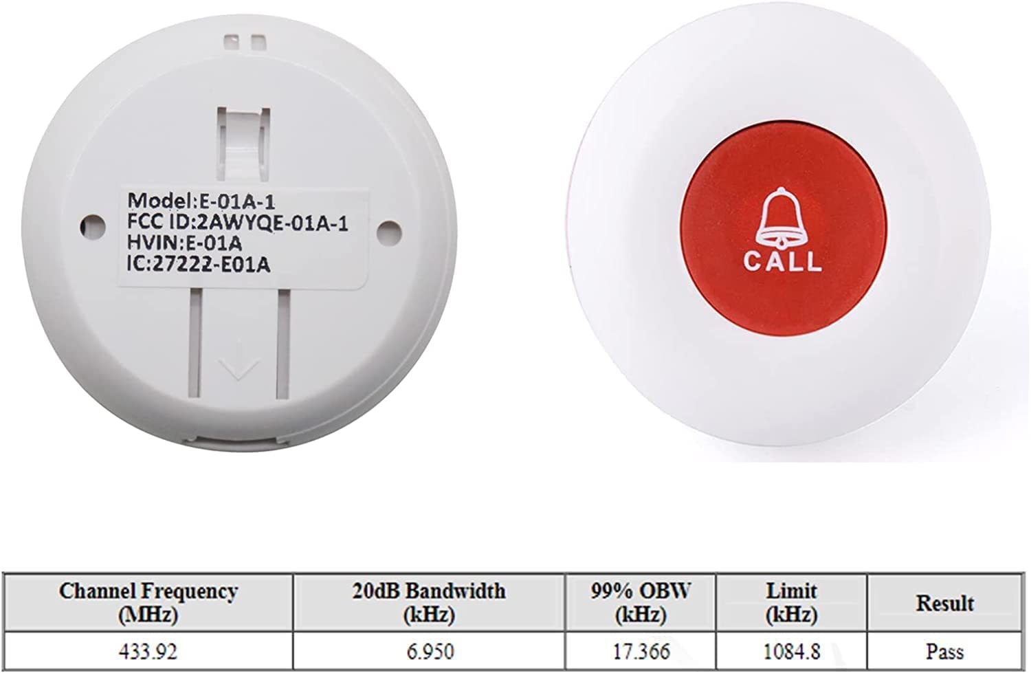 Daytech Caregiver Pager Call Button for Elderly Caregiver Paging System Home Alert Pager for Seniors Patient Nurse Help Button CallToU