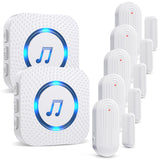 Daytech Secure your home or business with this long-range wireless door alarm. 55 chimes, 5 volume levels, and LED alerts ensure you never miss a visitor or intruder!
