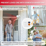 CallToU Bed Alarm and Fall Prevention for Elderly/Dementia/Patients Wireless Caregiver Pager Motion Sensor Detector Alert Bed Alarm for Elderly Adults with Vibration Digital Display Low Battery Remind CallToU
