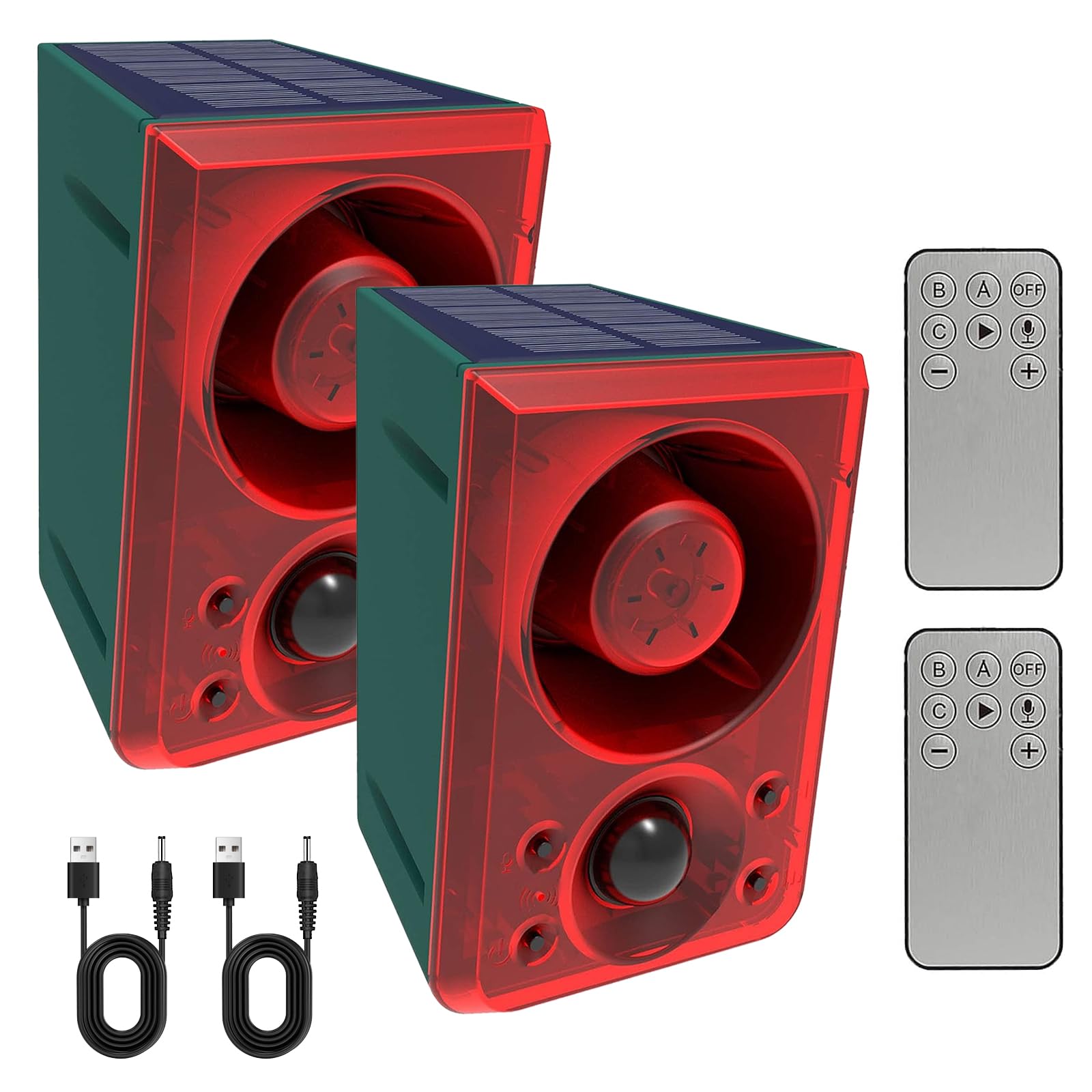 Daytech Motion Sensor Alarm with 130dB Siren & Flash – Keep Coyotes, Deer & Raccoons Away