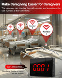 Daytech Système de radiomessagerie sans fil pour restaurant et clinique avec 5 boutons d'appel