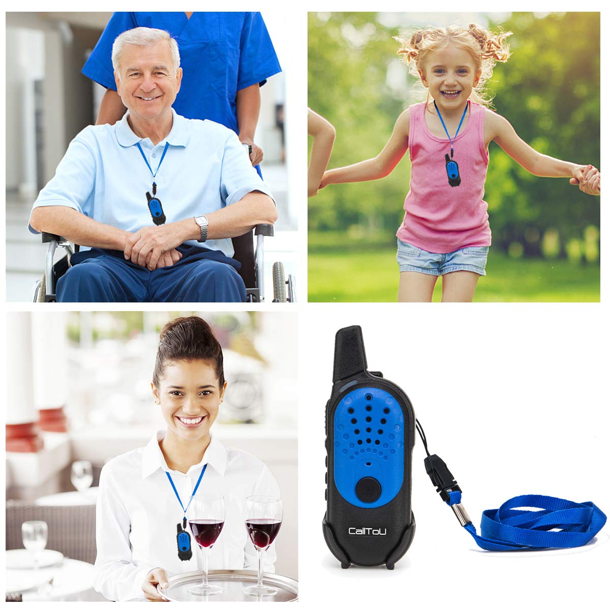 CalltoU 2 Way Radio intercom System 2PCS Mini Kids Wallkie Talkies Long Range for Outdoor CallToU