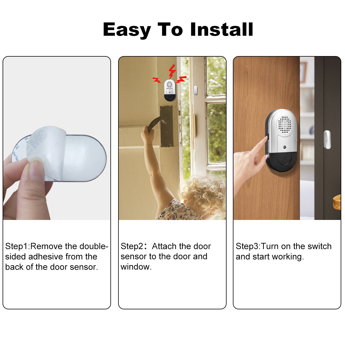 Daytech Wireless Door and Window Alarms: Protecting Kids and Elderly with 120DB Anti-Theft Security
