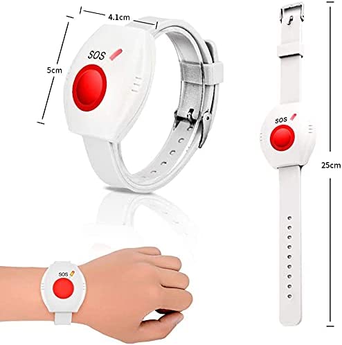 Daytech Caregiver Pager Call Button for Elderly Caregiver Paging System Home Alert Pager for Seniors Patient Nurse Help Button CallToU