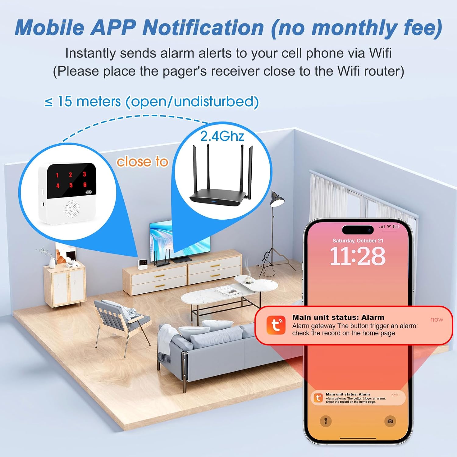 Daytech: Garantiza tu seguridad y tranquilidad con nuestro localizador inalámbrico inteligente WiFi para cuidadores. Pantalla LED y botones SOS para ayuda inmediata. ¡Sin cargos, solo seguridad!