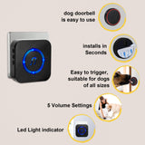 Sonnette de porte sans fil pour chien Daytech - Entraînement à la propreté et au-delà ! 🐾