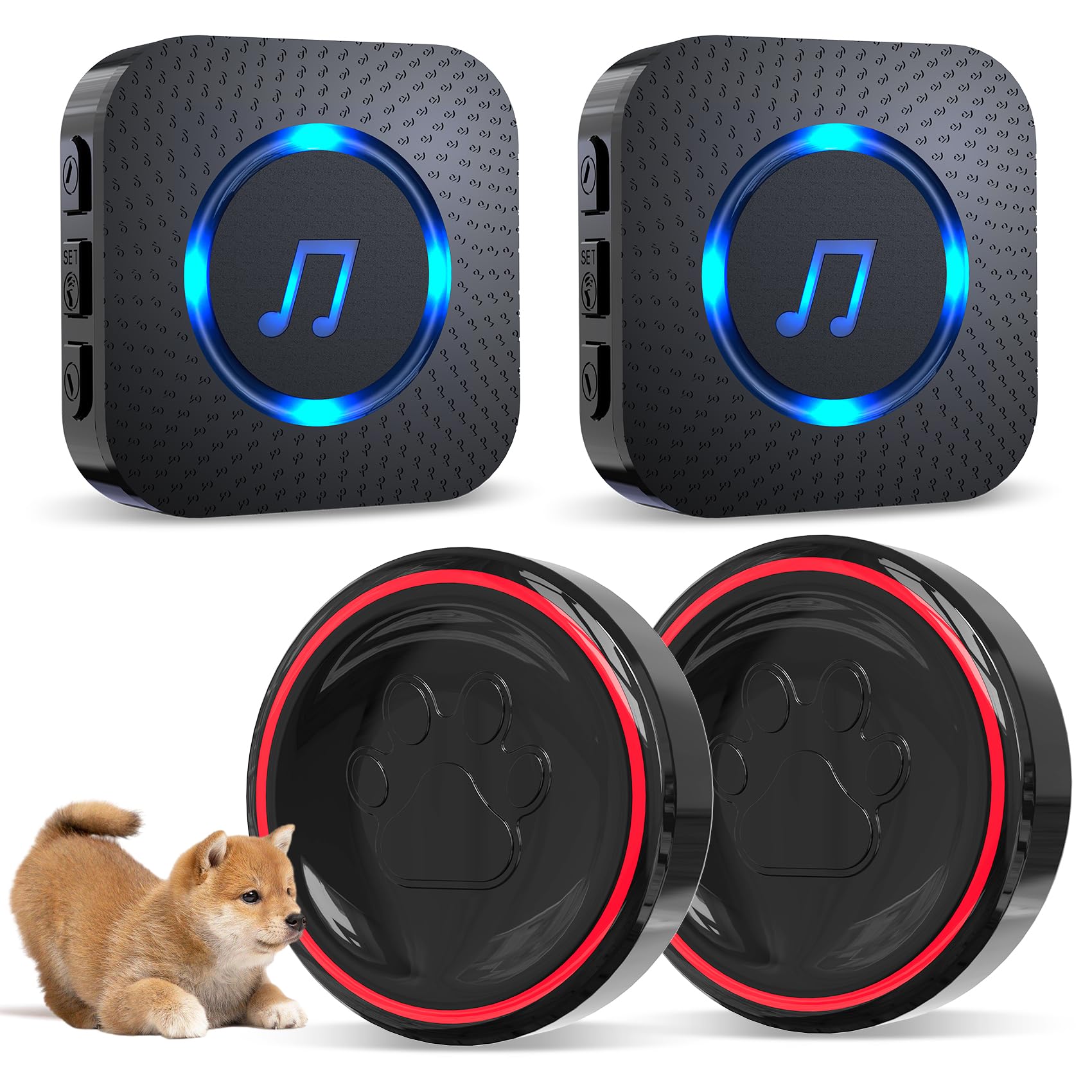 Sonnette de porte sans fil pour chien Daytech - Entraînement à la propreté et au-delà ! 🐾