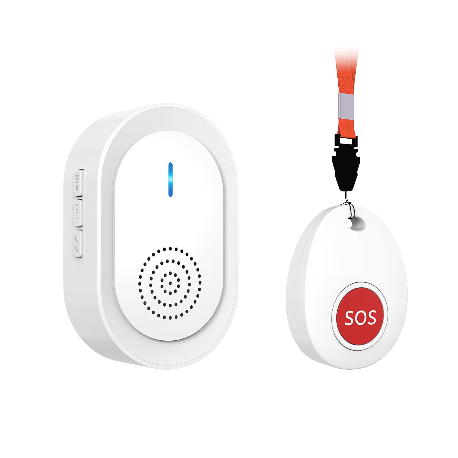 Daytech Caregiver Pager Call Button for Elderly at Home,Nurse Alert System Call Bell 600+ ft for Elderly Monitoring