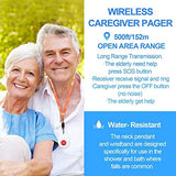 Daytech Caregiver Pager Call Button for Elderly at Home,Nurse Alert System Call Bell 600+ ft for Elderly Monitoring