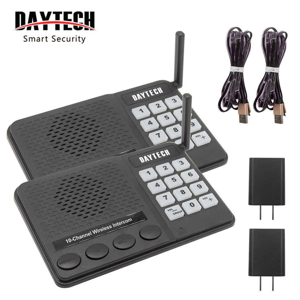 Daytech Connect up to 99 devices Wireless Intercom System - 27 Channels, 1500m Range