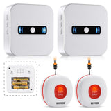 Daytech Caregiver Pager: 2 Receivers, 2 Call Buttons - Your Reliable Safety Alarm for Seniors and Patients
