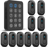 Wireless Emergency Call Button System - 500 Ft Range Caregiver Pager with LED Display, 10 Waterproof Alert Buttons & 1 Receiver for Elderly, Patients, Disabled at Home, Hospital, Clinic CallToU