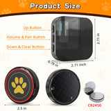 ChunHee WiFi Dog Bells to Go Outside,Dog Door Bell for Dogs to Ring to Go Outside,Bells for Dog Training to Go Outside,Black Dog Bell with Adjustable Volume,1 Receivers & 2 Dog Buttons CallToU
