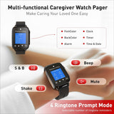 Ensure elderly safety with CallToU's 1000+ft range nurse alert button system. IP67 waterproof smart watch and 2 SOS panic buttons included(复制) CallToU