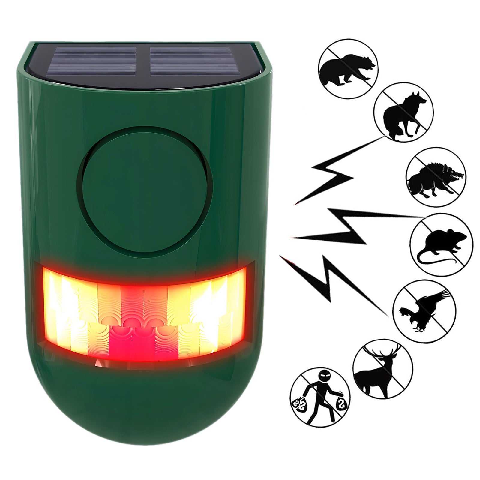 Daytech Smart, Solar-Powered Alarm That Keeps Intruders and Predators Away — Without Monthly Fees or Wires