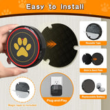 ChunHee WiFi Dog Bells to Go Outside,Dog Door Bell for Dogs to Ring to Go Outside,Bells for Dog Training to Go Outside,Black Dog Bell with Adjustable Volume,1 Receivers & 2 Dog Buttons CallToU