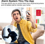 WiFi Door Alarm System, Wireless DIY Smart Home Security System, with Phone APP Alert, 8 Pieces-Kit (1 Alarm Base Station 5 Door Window Sensors 2 Key Fobs) for House, Apartment 2.4GHz Wi-Fi Only CallToU