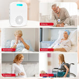 CallToU Caregiver Pager Wireless Call Buttons for Elderly Monitoring Portable Call Bell with 2 Panic Button and 1 USB Receiver,500ft Range Nurse Alert System for Home Care Seniors (FCC Certified) CallToU