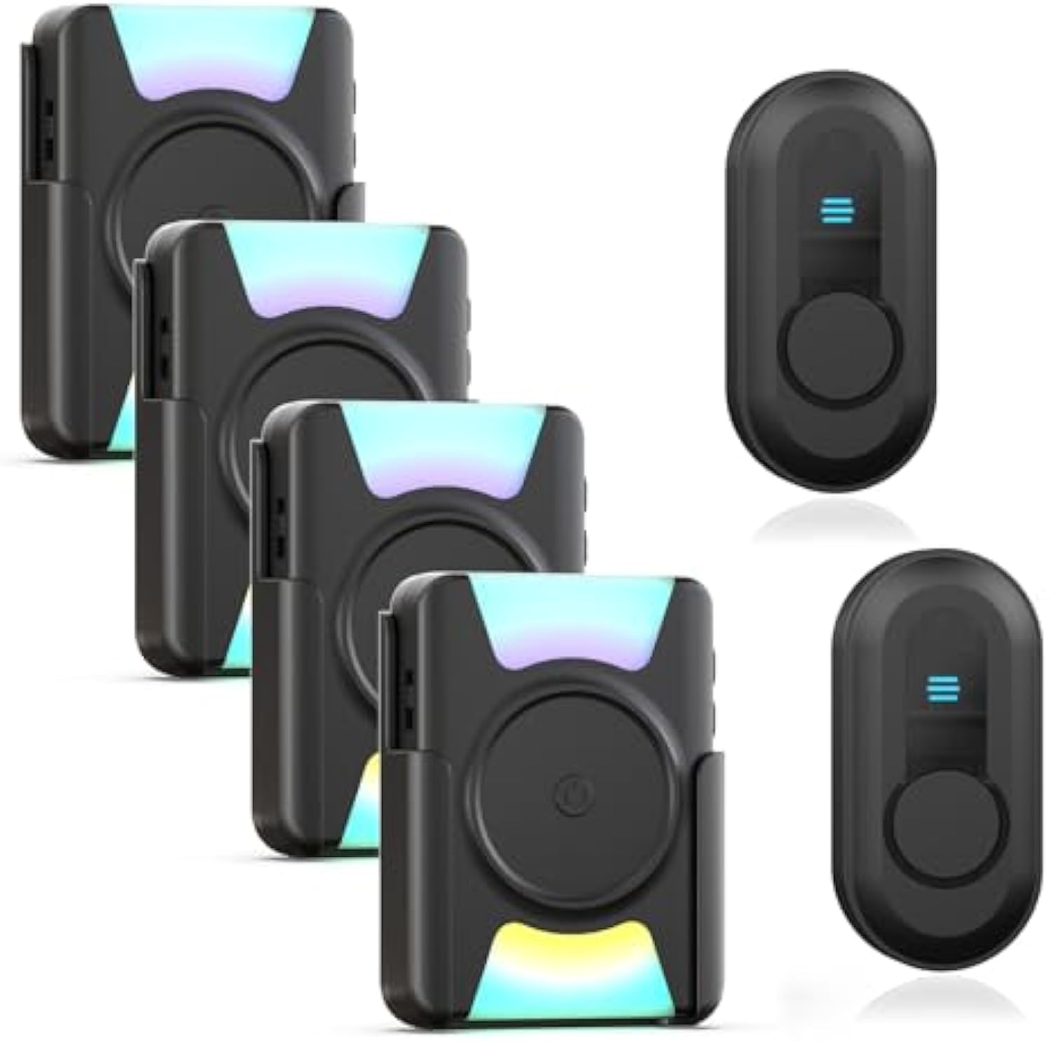 Daytech Waterproof Portable Doorbell Call Button Vibrating Receiver with Flashing LED - Ideal for Hearing Impaired and Elderly