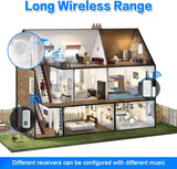 Daytech Wireless Door Entry Alarm Kit | 1000 FT Range, 55 Chimes, 5 Volume Levels | Effortless Install for Home, Office, Store | LED Indicator, Mute Option