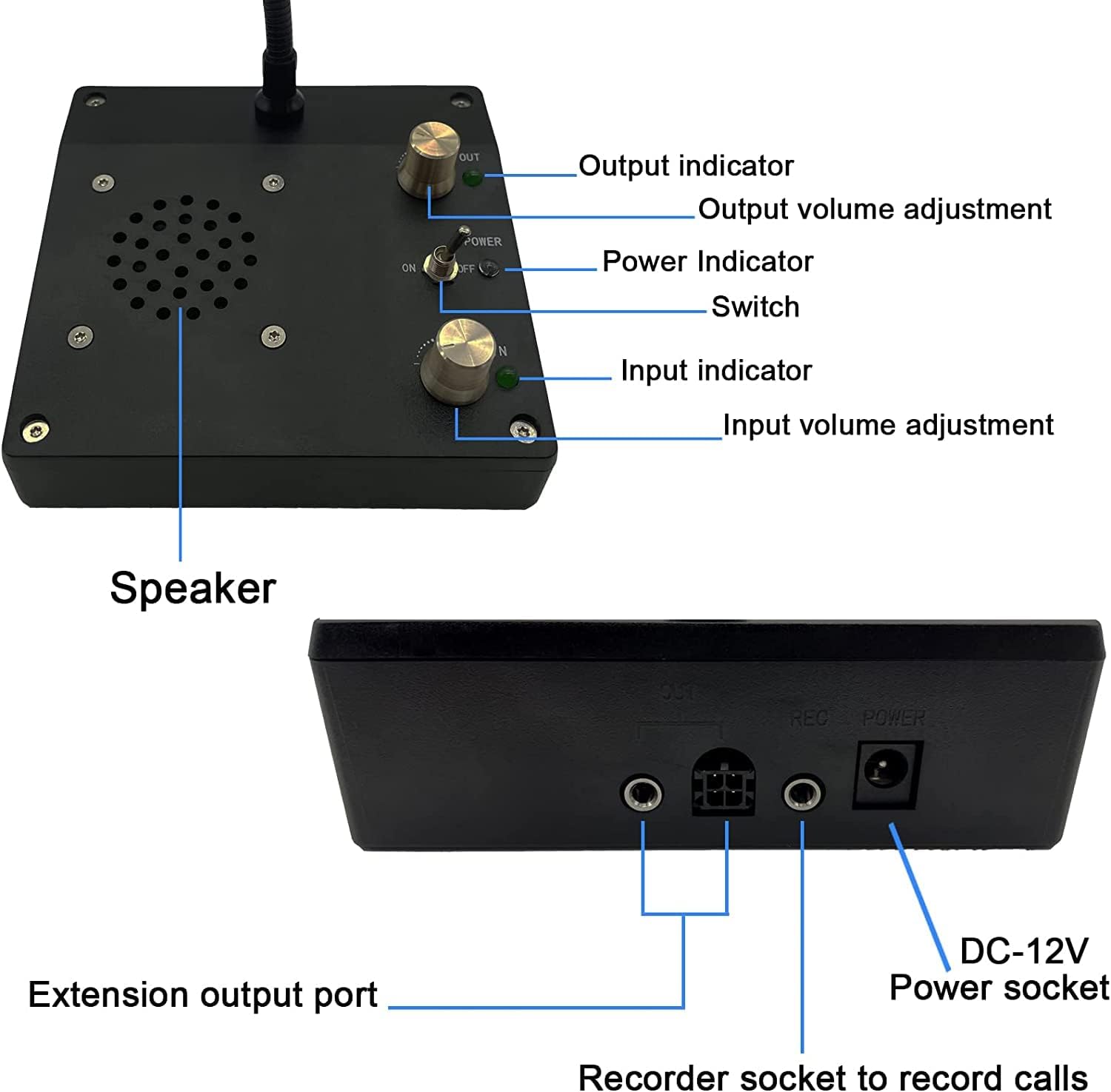 Daytech Window Speaker System - Elevate Communication with Advanced Dual-Way Intercom for Banks, Schools, Stores, and More