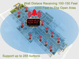 CallToU Wireless Calling System Restaurant Pager Customers Patient Caregiver Alert Paging System for Clinic Hospital Church Office Cafe Shop Smart Nurse Call Button 1 Display Receiver and 10 Call Button CallToU